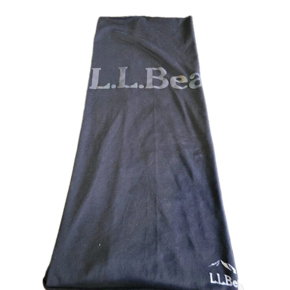 L.L.Bean Iridescent Logo Neck Gaiter Black Holographic Face Cover Scarf Tube